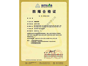 防爆合格证书（上海仪表所）